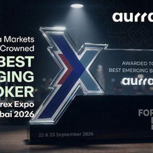 Aurra Markets در Forex Expo Dubai 2026 عنوان «بهترین کارگزاری نوظهور» را کسب کرد